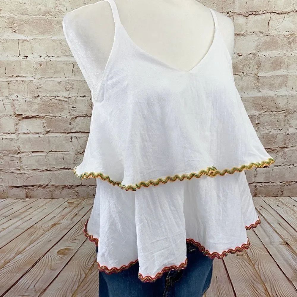 Altard State fiesta layered blouse top